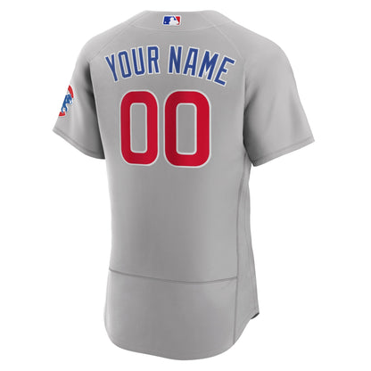 Chicago Cubs Road Authentic Custom Jersey - Gray