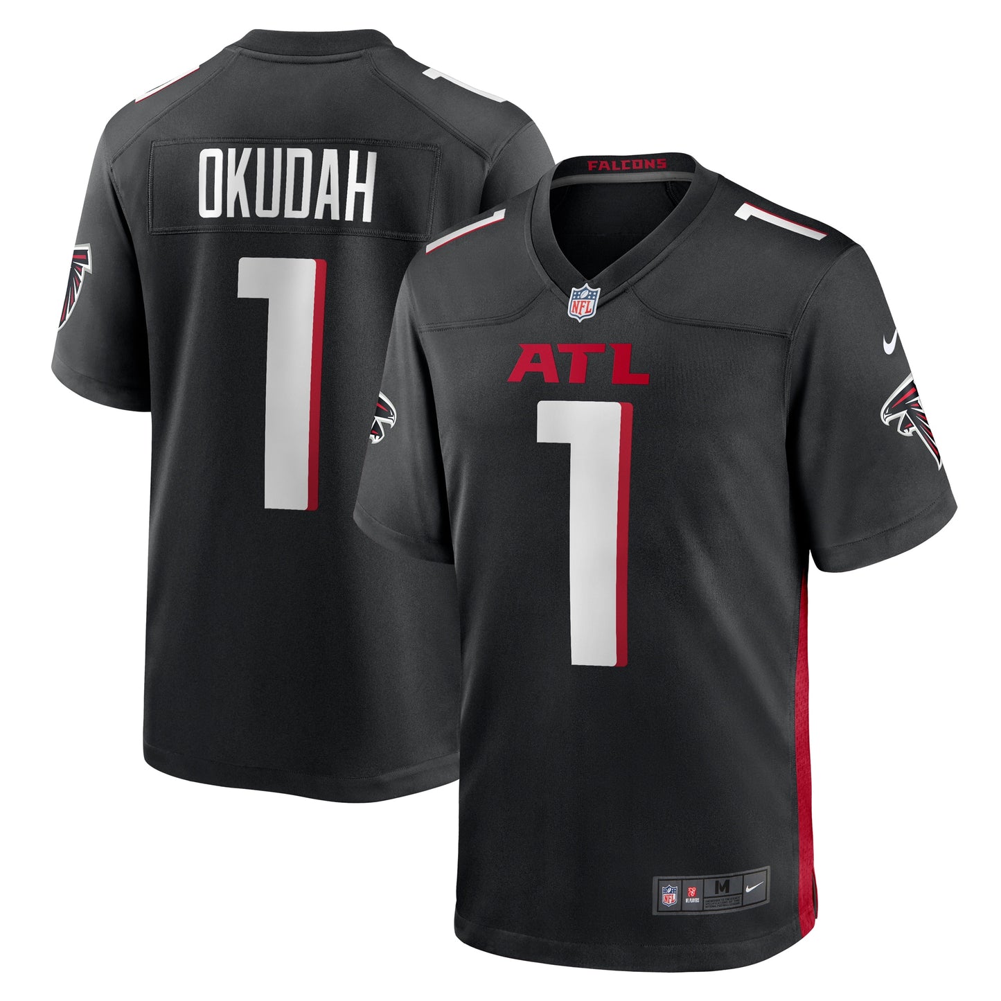Jeff Okudah Atlanta Falcons Game Player Jersey - Black