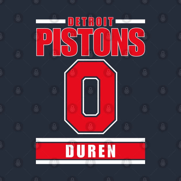 Detroit Pistons Duren 0 Basketball T-Shirt