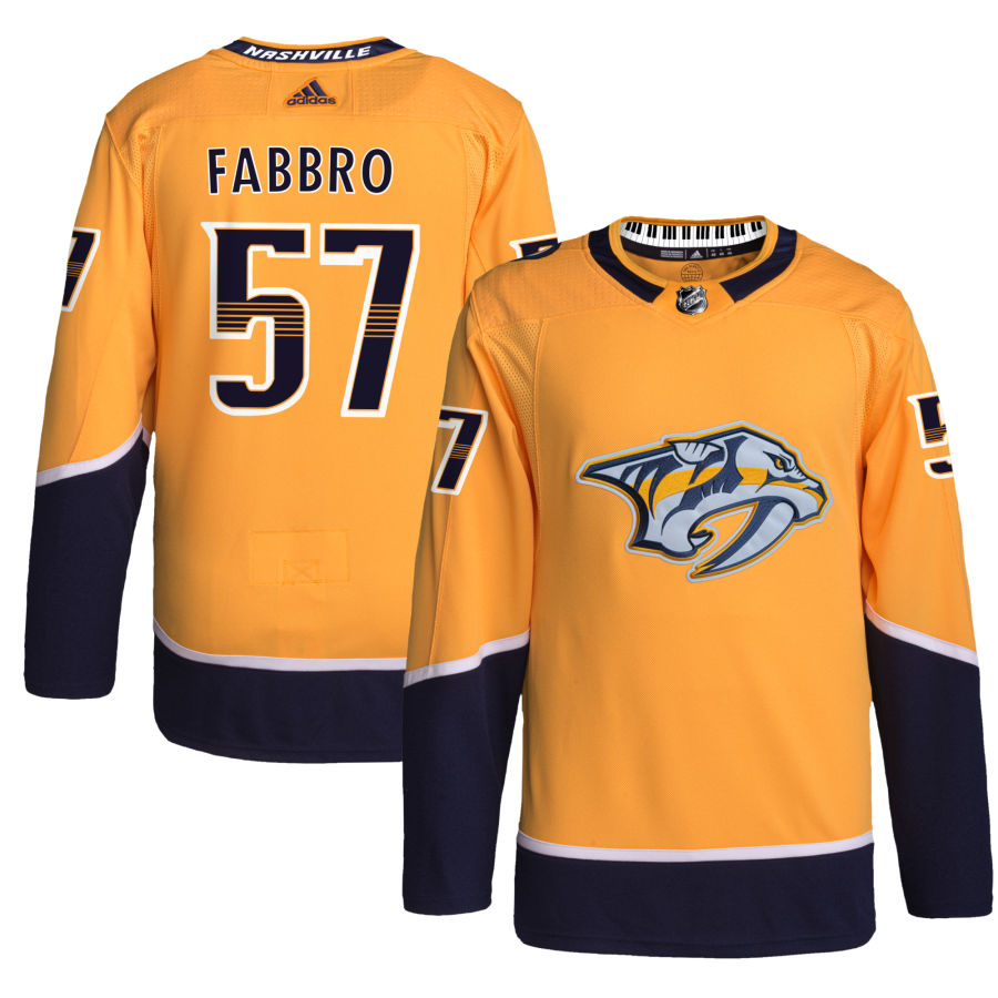 Dante Fabbro Nashville Predators Home Primegreen Authentic Pro Jersey - Gold