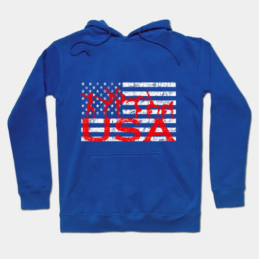 American Flag Gymnastics T-Shirt Usa Tumbling Team Hoodie