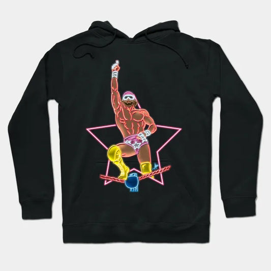 Macho Man Top Rope Neon Color Hoodie