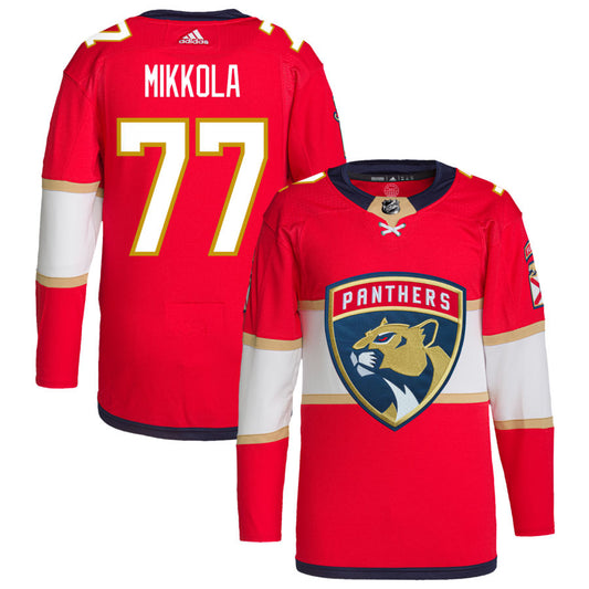 Niko Mikkola Florida Panthers Home Primegreen Authentic Pro Jersey - Red