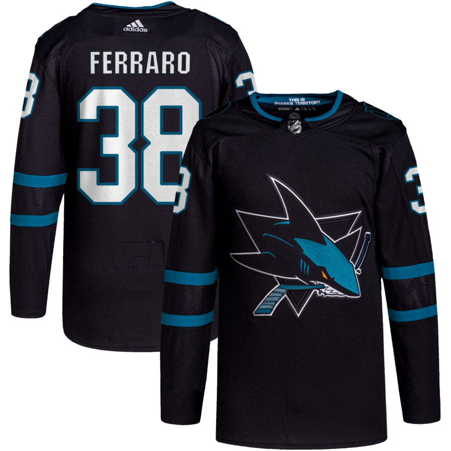 Mario Ferraro San Jose Sharks Alternate Primegreen Authentic Pro Jersey - Black