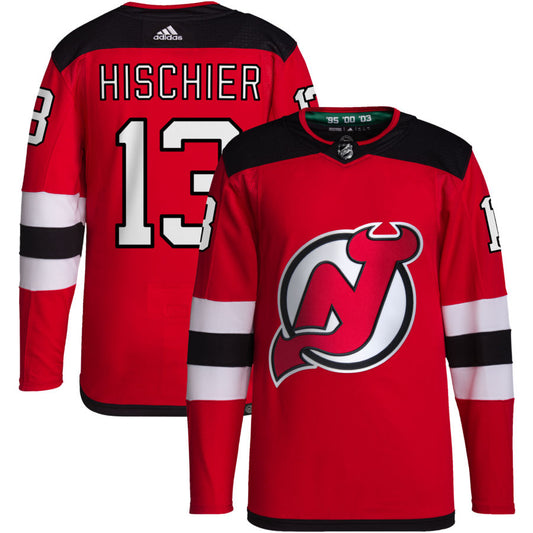 Nico Hischier New Jersey Devils Home Primegreen Authentic Pro Jersey - Red