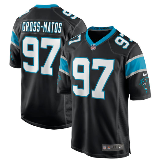 Yetur Gross-Matos Carolina Panthers Player Game Jersey - Black