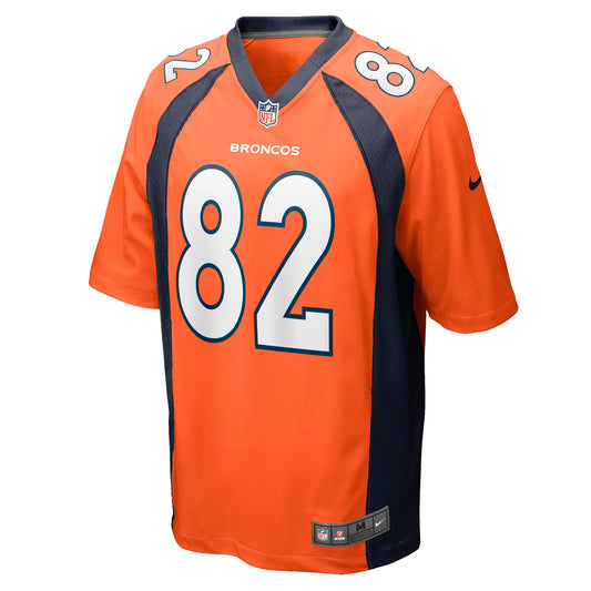 Adam Trautman Denver Broncos Team Game Jersey - Orange