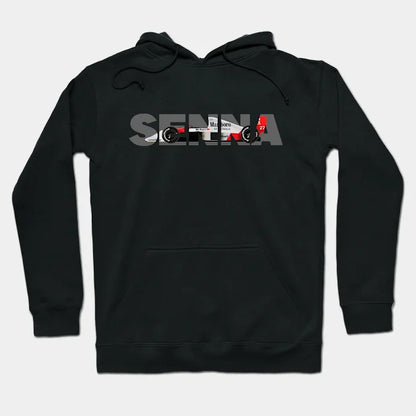 Ayrton Senna'S Mclaren Honda Mp4/5 Illustration Hoodie