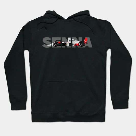 Ayrton Senna'S Mclaren Honda Mp4/5 Illustration Hoodie