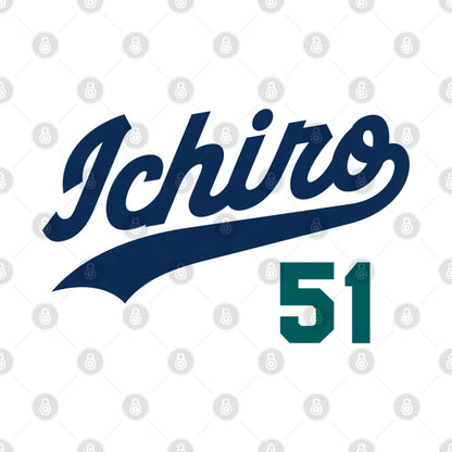 Ichiro 51, Seattle Baseball Design T-Shirt