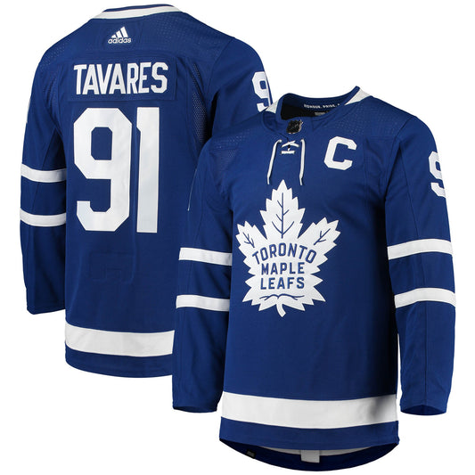 John Tavares Toronto Maple Leafs Home Captain Patch Primegreen Authentic Pro Player Jersey - Blue