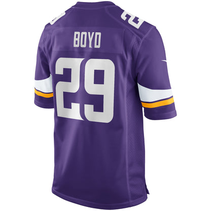 Kris Boyd Minnesota Vikings Game Jersey - Purple