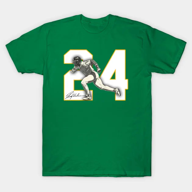 Rickey Henderson 24 Oakland Athletics T-Shirt