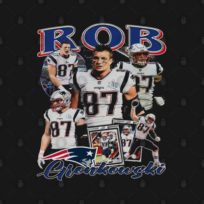 Rob Gronkowski Vintage Collage T-Shirt