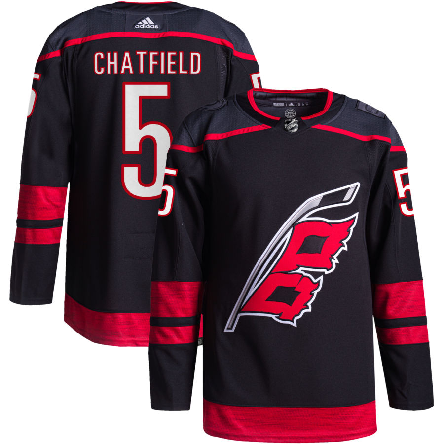 Jalen Chatfield Carolina Hurricanes Alternate Primegreen Authentic Pro Jersey - Black