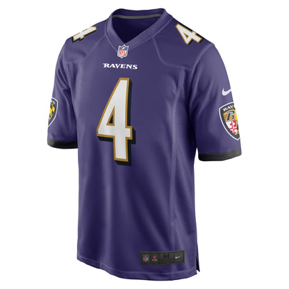 Zay Flowers Baltimore Ravens 2023 NFL Draft First Round Pick Game Jersey - Purple