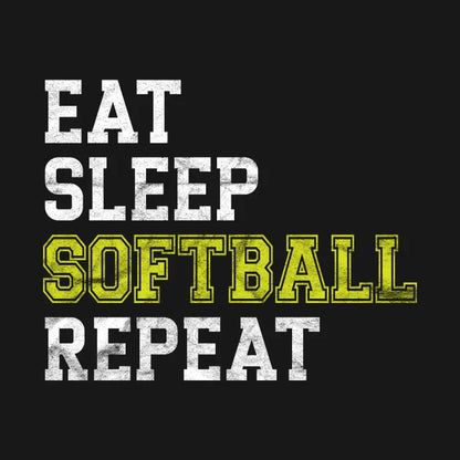 Eat Sleep Softball Repeat' Sport Softball Hoodie