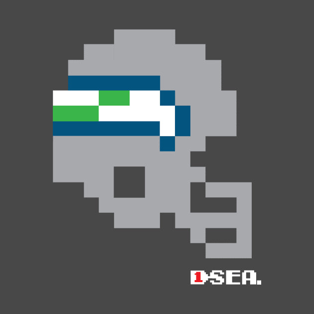 Sea Seahawks Tecmo Bowl Helmet T-Shirt