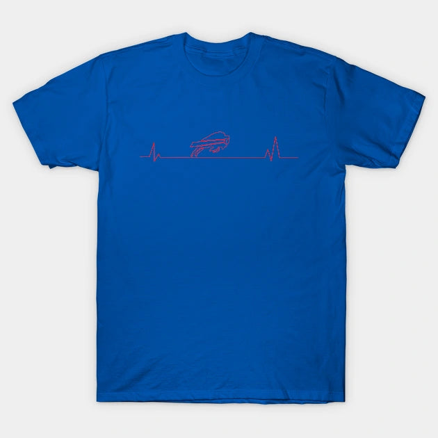 Buffalo Football Heartbeat Pulse T-Shirt