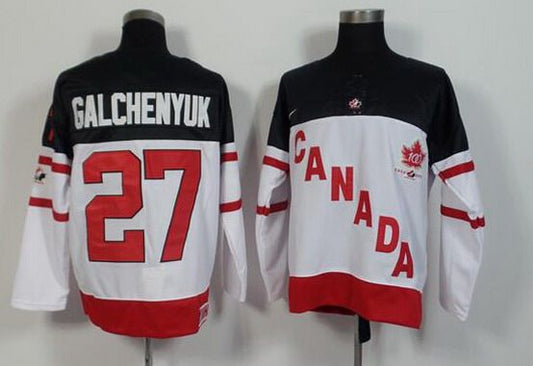 2014 15 Mens Team Canada 27 Alex Galchenyuk White 100th Anniversary Jersey