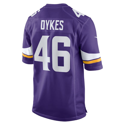 Aaron Dykes Minnesota Vikings Team Game Jersey - Purple