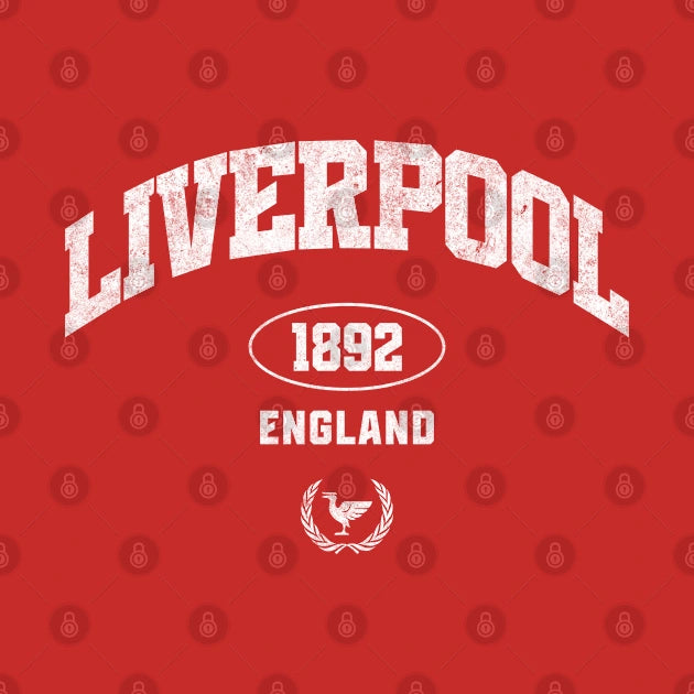 Liverpool England Vintage Mono T-Shirt