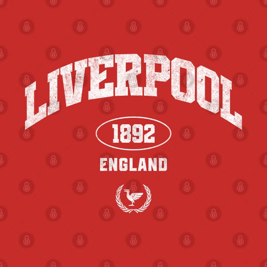 Liverpool England Vintage Mono T-Shirt