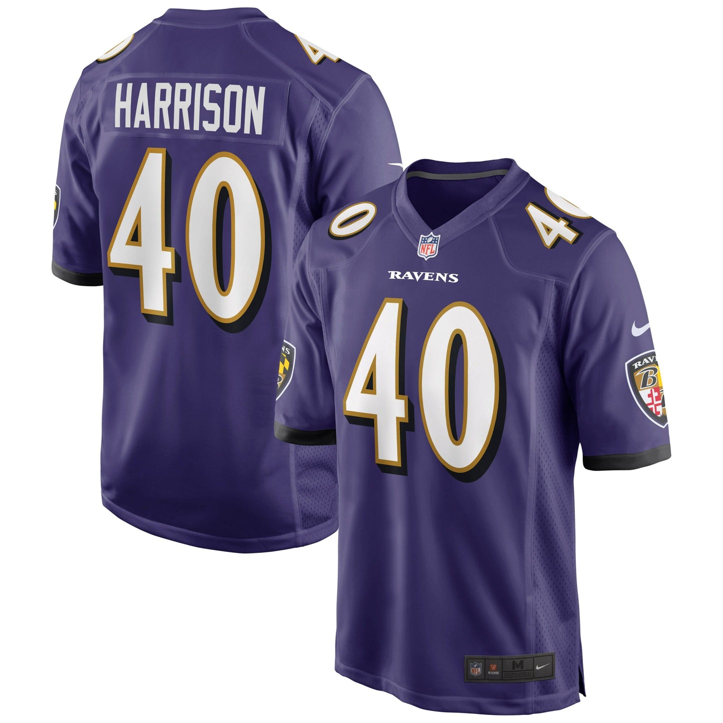 Malik Harrison Baltimore Ravens Game Jersey - Purple