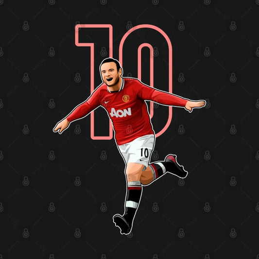 Wayne Rooney Manchester United #10 Number T-Shirt