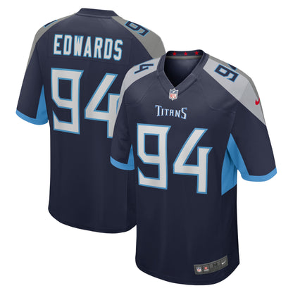 Mario Edwards Tennessee Titans Home Game Player Jersey - Navy
