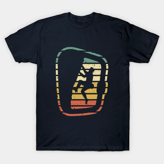 Climbing Rock Climber Carabiner Retro Design T-Shirt