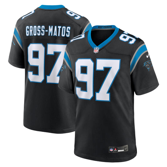 Yetur Gross-Matos Carolina Panthers Team Game Jersey - Black