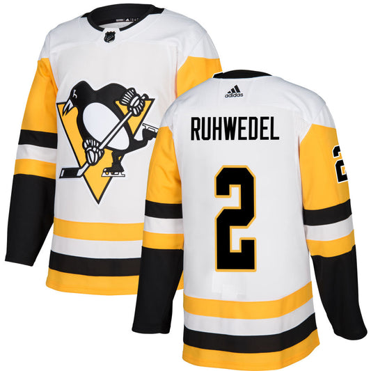 Chad Ruhwedel Pittsburgh Penguins Authentic Jersey - White