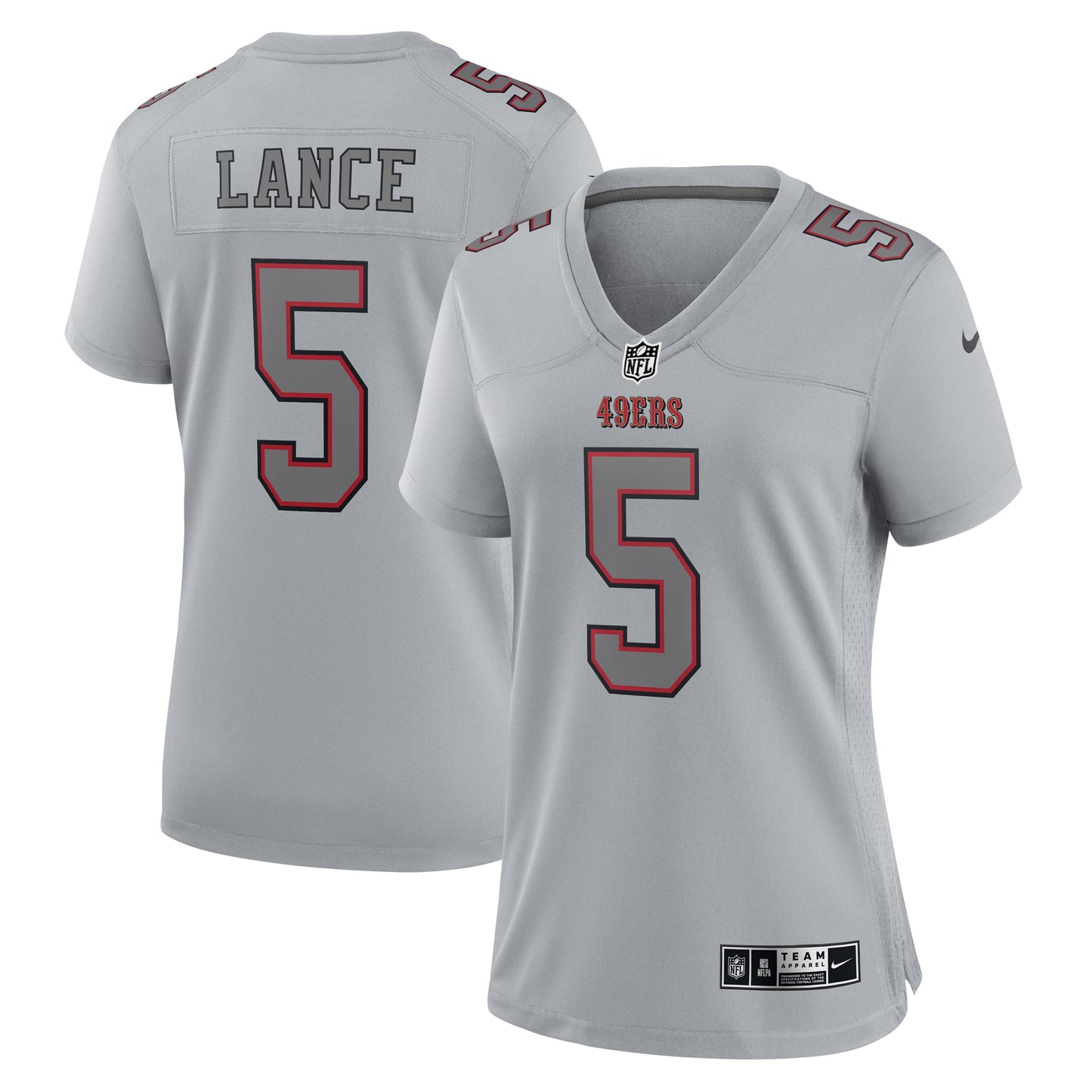 Trey Lance San Francisco 49ers Women's Atmosphere Fashion Game Jersey - Gray