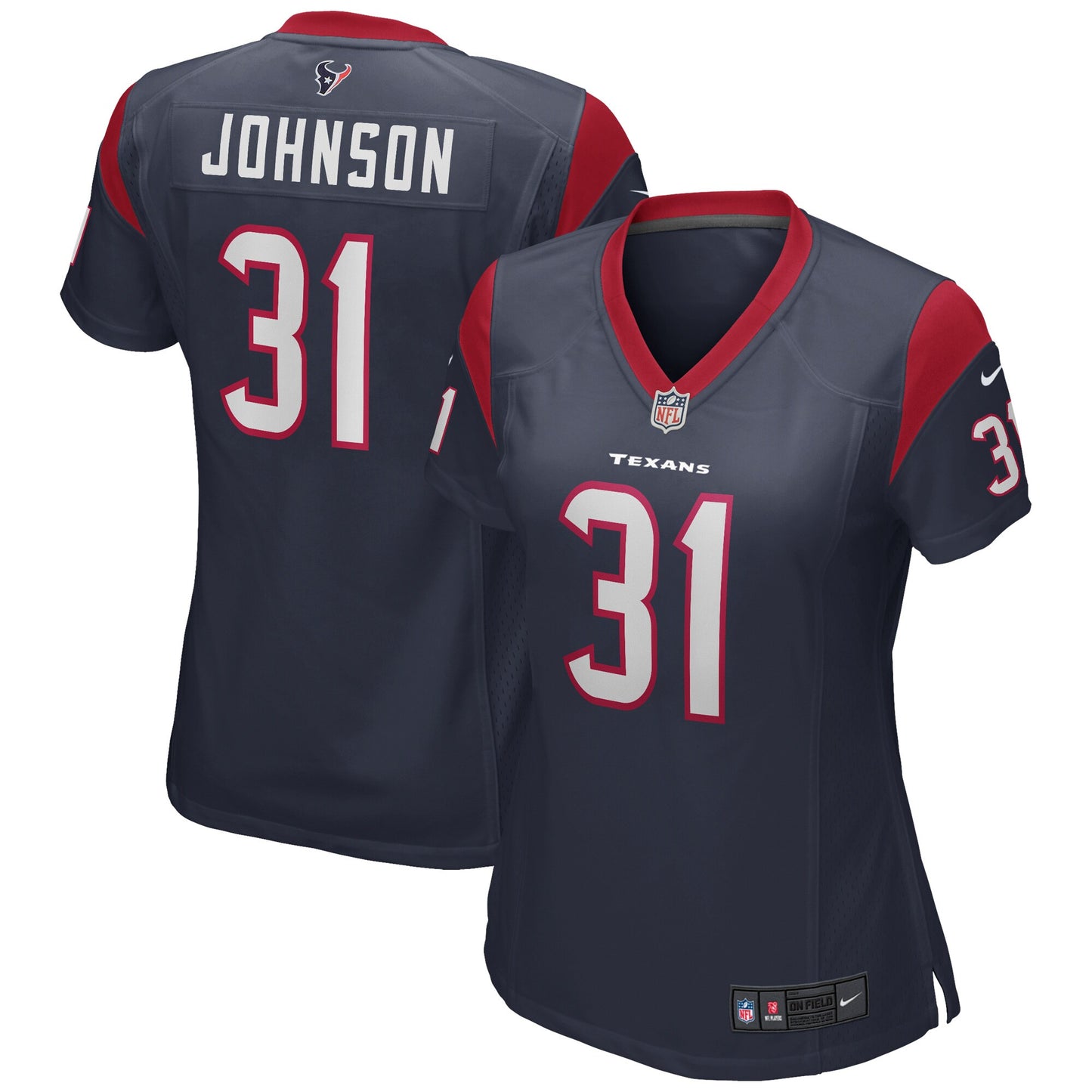 David Johnson Houston Texans Women's Game Player Jersey - Navy