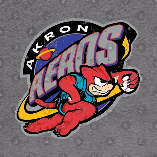 Akron Aeros Defunct Vintage Baseball Hoodie