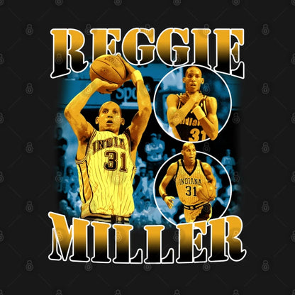 Reggie Miller Choke Sign Basketball Legend Signature Vintage Retro 80S 90S Bootleg Rap Style T-Shirt
