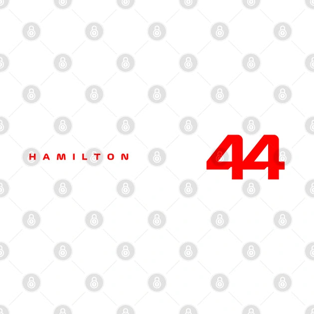 Lewis Hamilton 44 Red T-Shirt