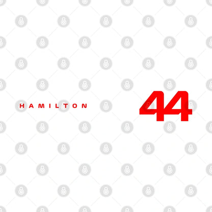 Lewis Hamilton 44 Red T-Shirt