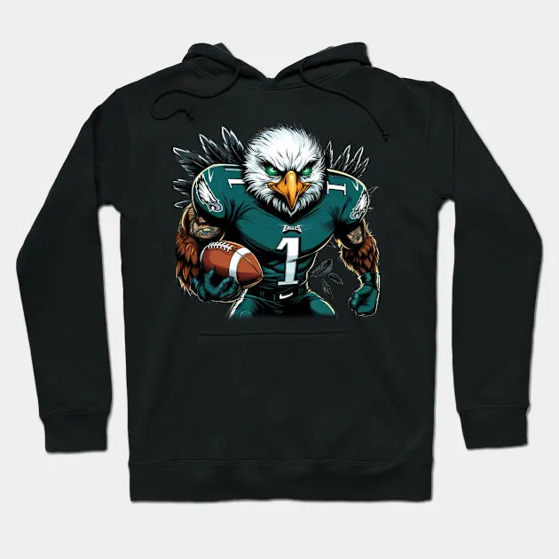 Philadelphia Eagles Bird Gang Football Number 1 Hoodie