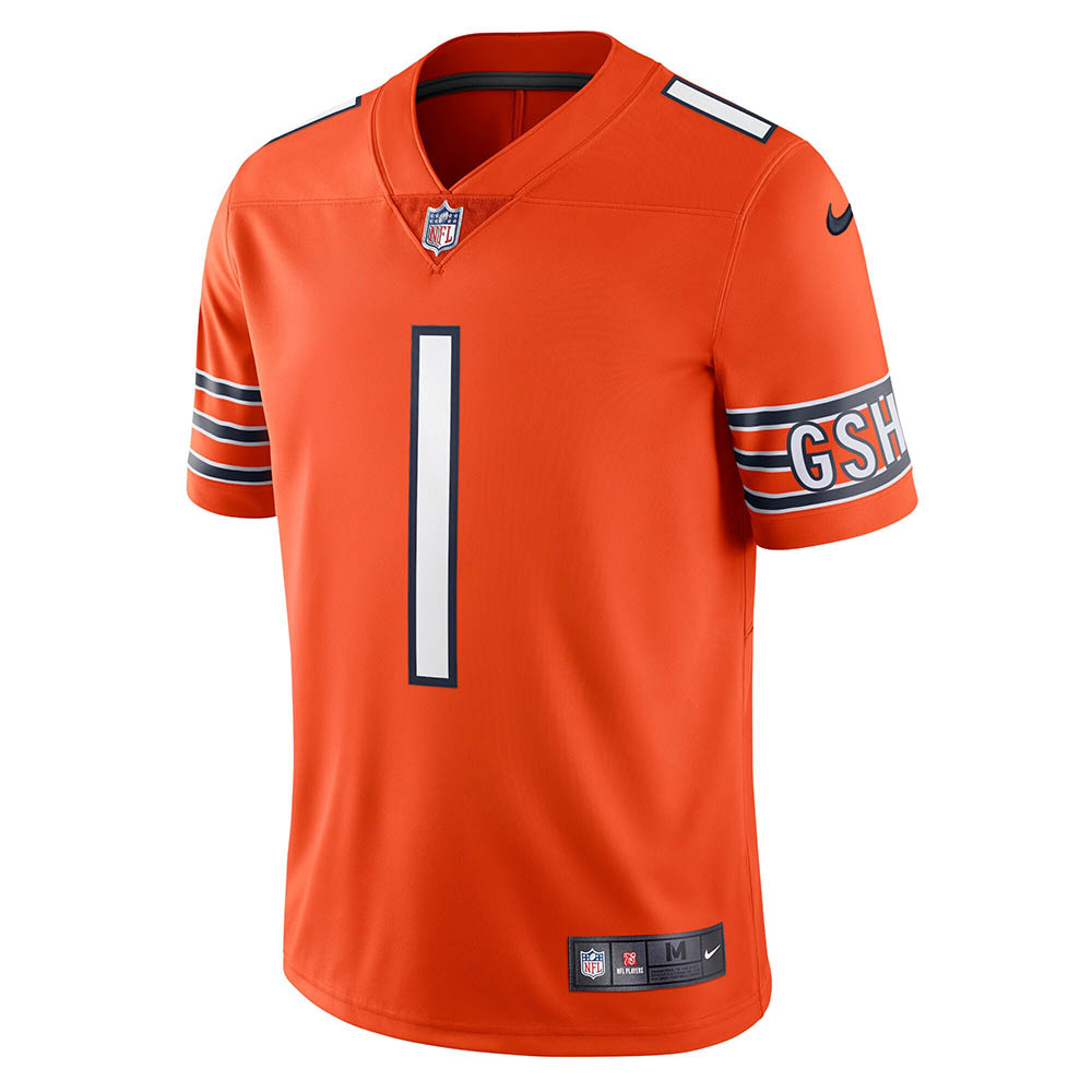 Men's Chicago Bears Justin Fields Alternate Vapor Limited Jersey Orange