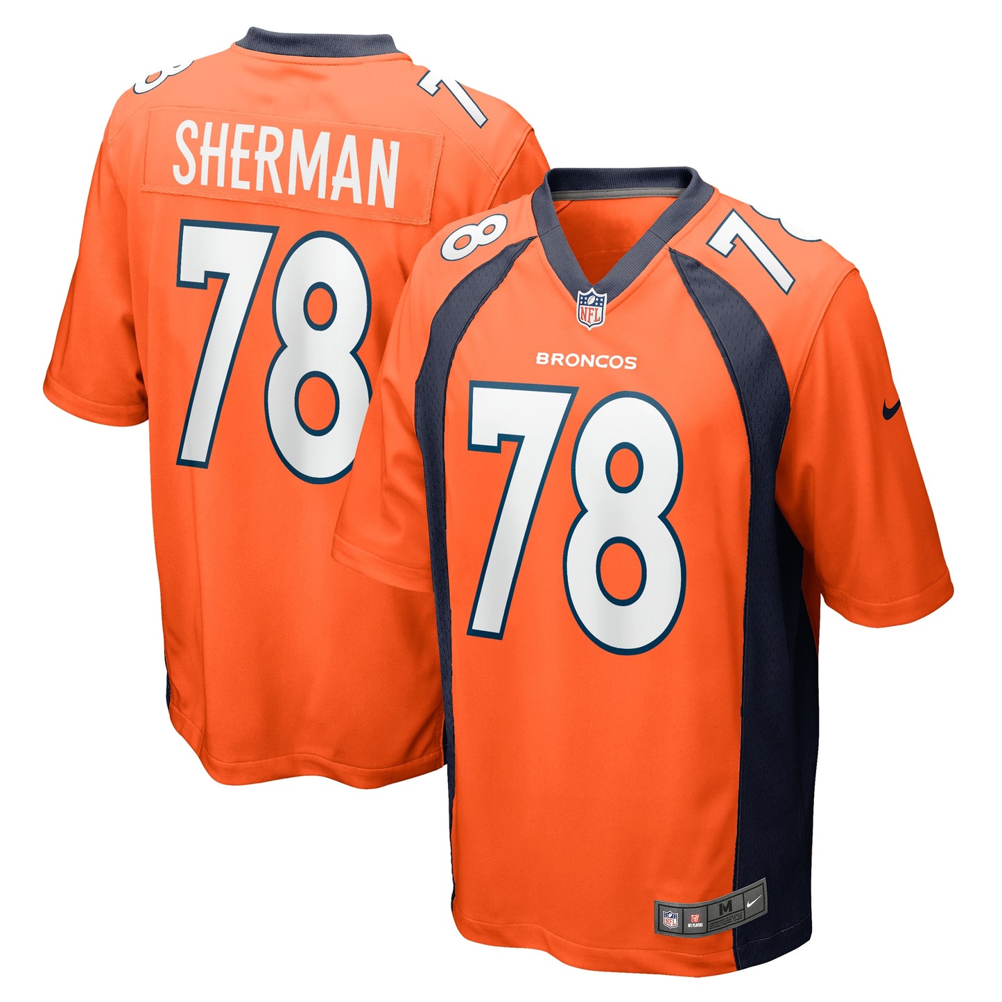 William Sherman Denver Broncos Team Game Jersey - ?Orange