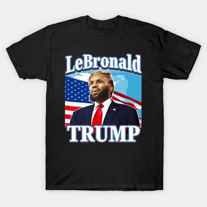 Lebronald Trump Funny Lebron American Flag Political T-Shirt