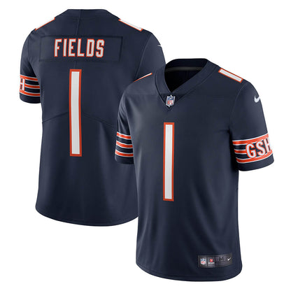 Men's Chicago Bears Justin Fields Vapor Limited Jersey Navy