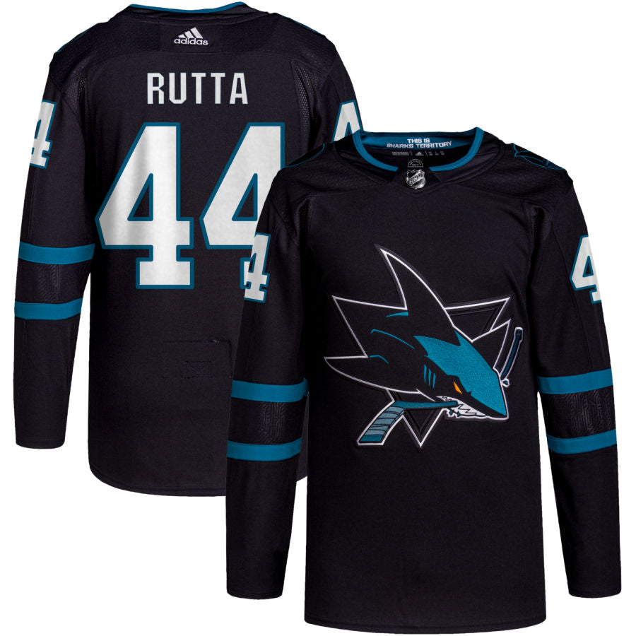 Jan Rutta San Jose Sharks Alternate Primegreen Authentic Pro Jersey - Black