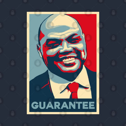 Charles Barkley Guarantee Obama Hope Large Print Hoodie