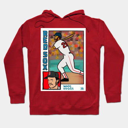 Wade Boggs - Homer At The Bat Inspired Red Sox Baseball Card Parody Tee Hoodie