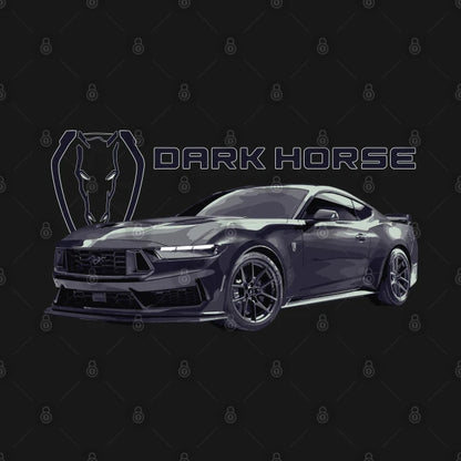 Dark Horse Mustang Gt 5.0L V8 Coyote Engine Performance Car S650 T-Shirt