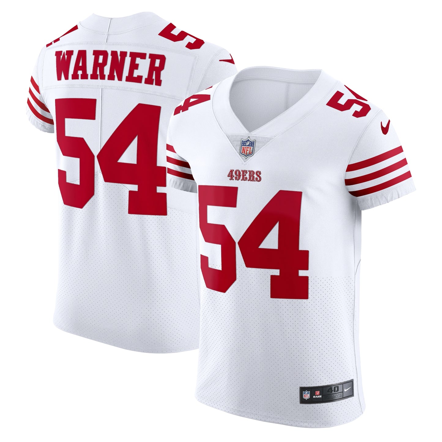 Fred Warner San Francisco 49ers Vapor Elite Jersey - White