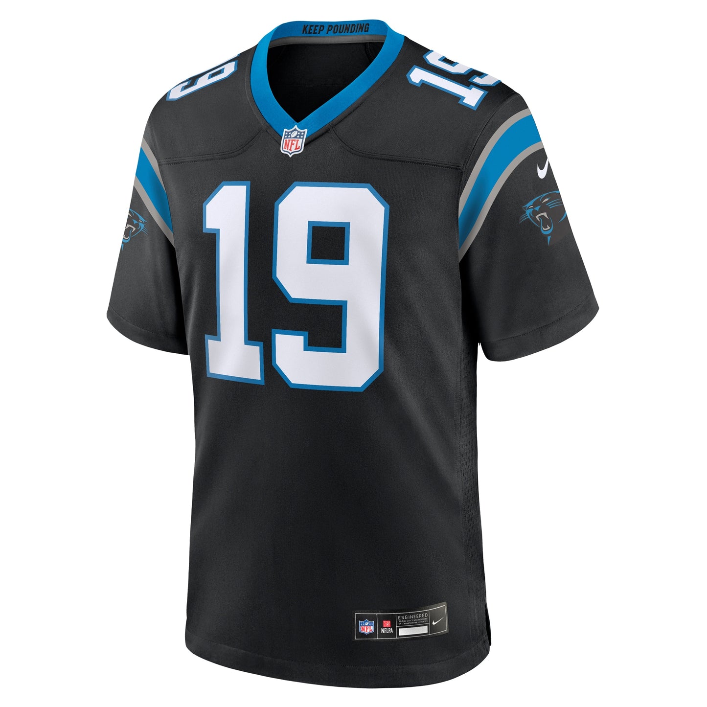 Adam Thielen Carolina Panthers Game Player Jersey - Black